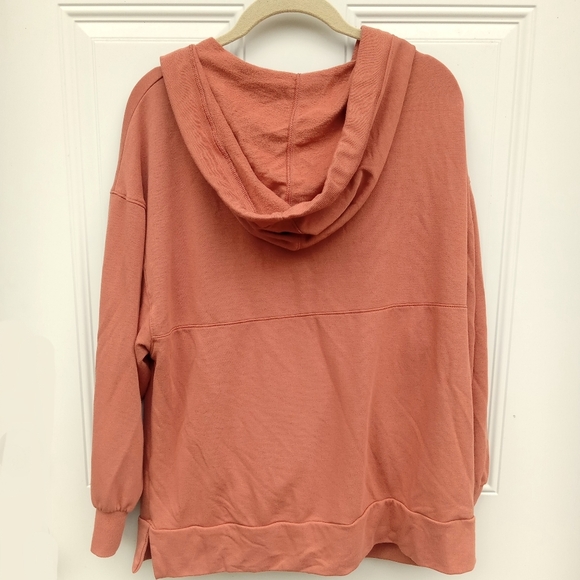 Oversized Live-in French Terry Tunic Burnt Orange Hoodie Old Navy Size Small - Picture 6 of 7